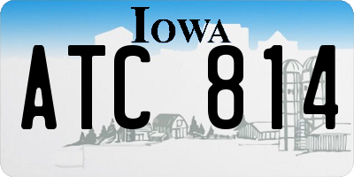 IA license plate ATC814