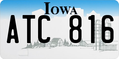 IA license plate ATC816