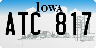 IA license plate ATC817