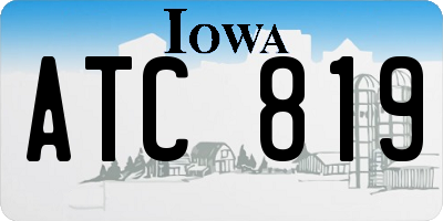 IA license plate ATC819