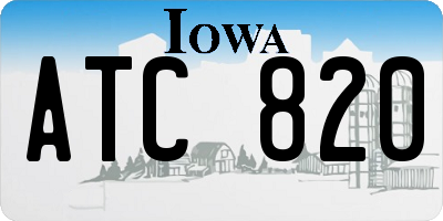 IA license plate ATC820