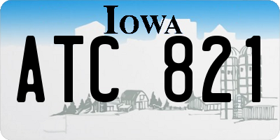 IA license plate ATC821