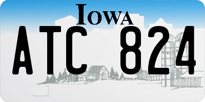 IA license plate ATC824