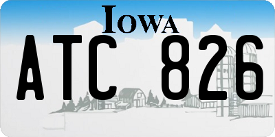 IA license plate ATC826