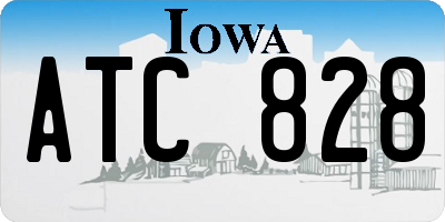 IA license plate ATC828