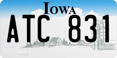 IA license plate ATC831