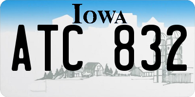 IA license plate ATC832