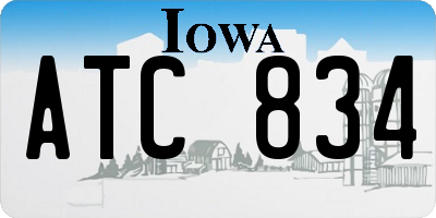 IA license plate ATC834