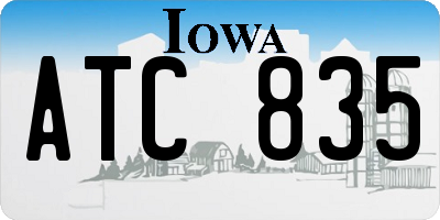 IA license plate ATC835