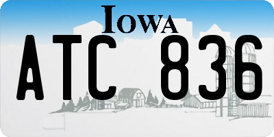 IA license plate ATC836