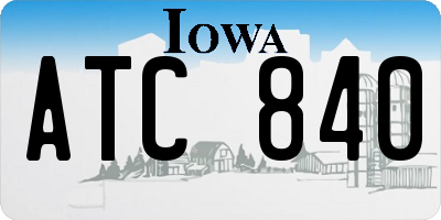 IA license plate ATC840