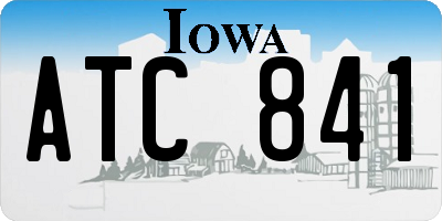 IA license plate ATC841