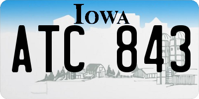 IA license plate ATC843