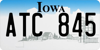 IA license plate ATC845