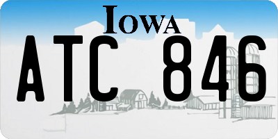 IA license plate ATC846