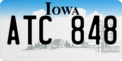 IA license plate ATC848