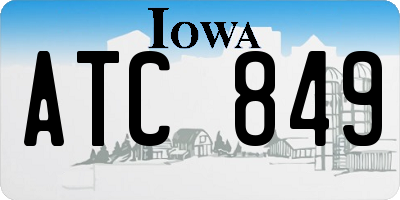 IA license plate ATC849