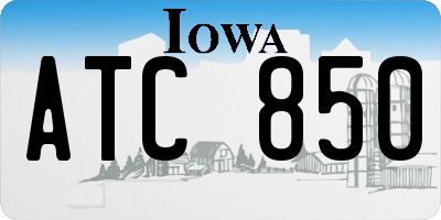 IA license plate ATC850
