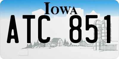 IA license plate ATC851