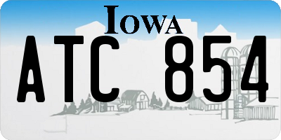 IA license plate ATC854