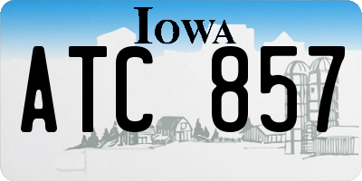 IA license plate ATC857