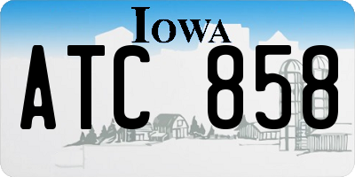 IA license plate ATC858