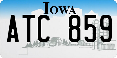 IA license plate ATC859