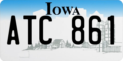 IA license plate ATC861