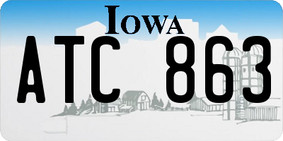 IA license plate ATC863