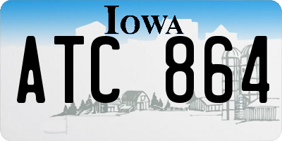 IA license plate ATC864