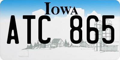 IA license plate ATC865