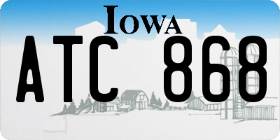 IA license plate ATC868