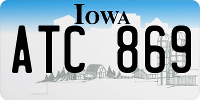 IA license plate ATC869
