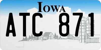 IA license plate ATC871