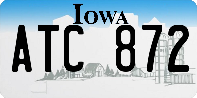 IA license plate ATC872