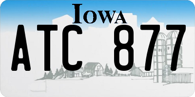 IA license plate ATC877