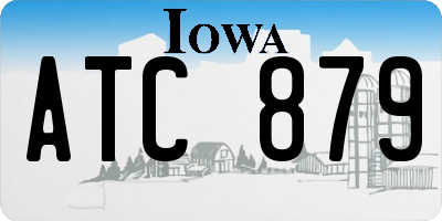 IA license plate ATC879