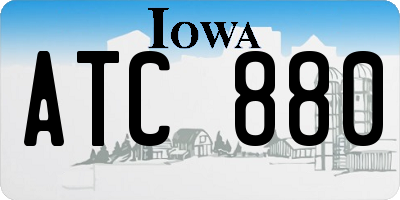 IA license plate ATC880