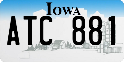 IA license plate ATC881