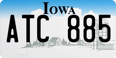 IA license plate ATC885