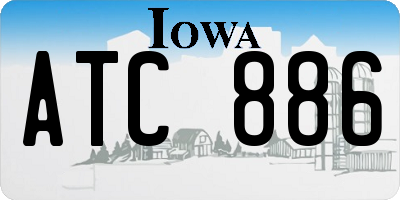 IA license plate ATC886