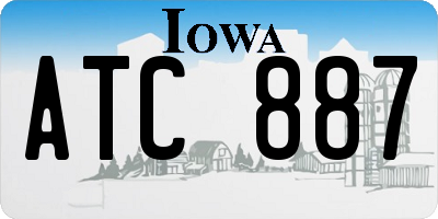 IA license plate ATC887
