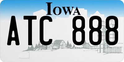 IA license plate ATC888