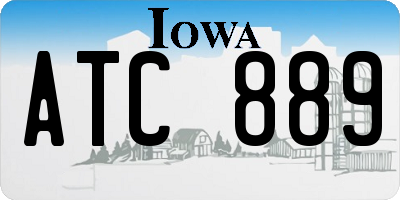 IA license plate ATC889