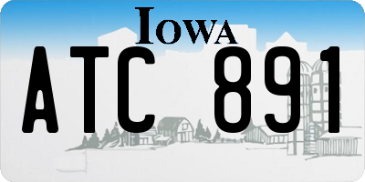 IA license plate ATC891