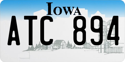 IA license plate ATC894
