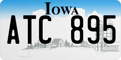 IA license plate ATC895