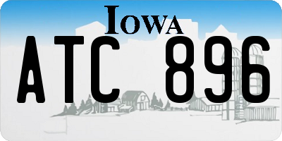 IA license plate ATC896