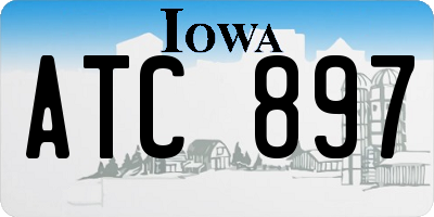 IA license plate ATC897