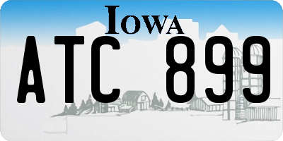 IA license plate ATC899